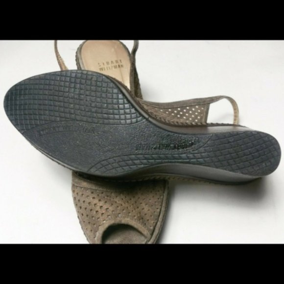 Stuart Weitzman Size 7.5 N Wedge Slingback Sandals - Picture 7 of 8